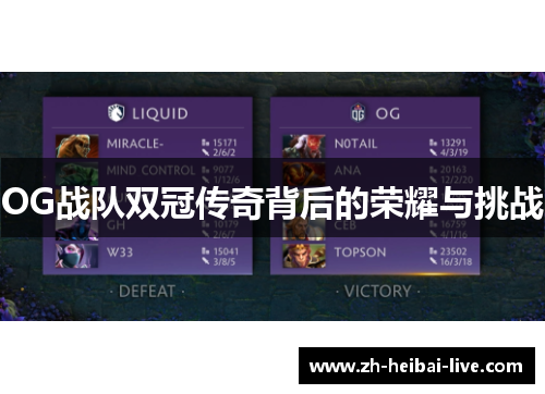 OG战队双冠传奇背后的荣耀与挑战 OG战队双冠传奇背后的荣耀与挑战